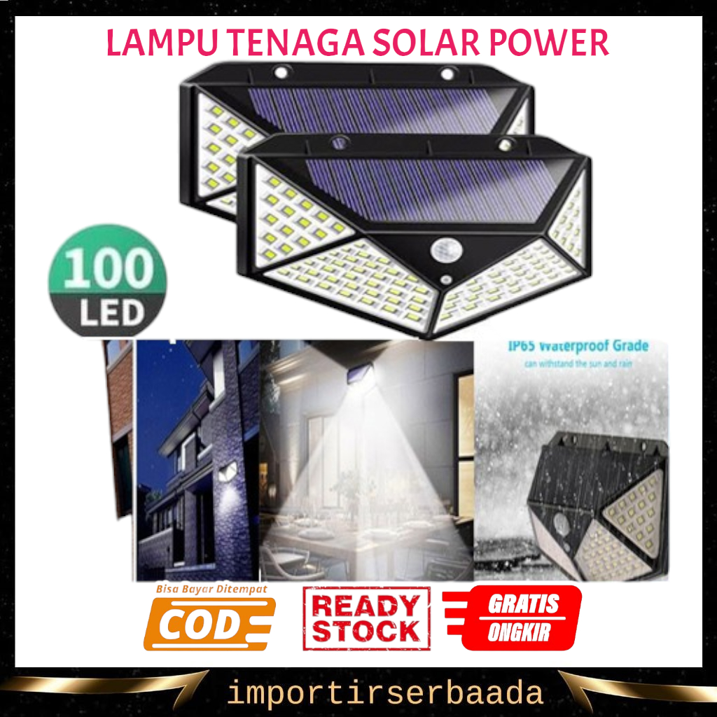 MATAHARI IMP-Solar Lamp 100 LED Recycling Charging Lamp Garden Wall ...
