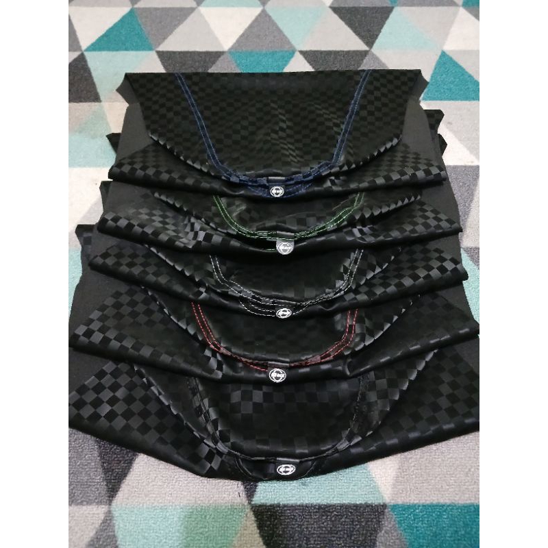 Chess Motif Motorcycle Seat Leather Shiny Chess Motif Stitched ...