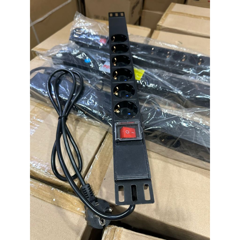 Power Distribution Unit PDU 6 OUTLET with on/off switch 10 Ampere - 250 ...