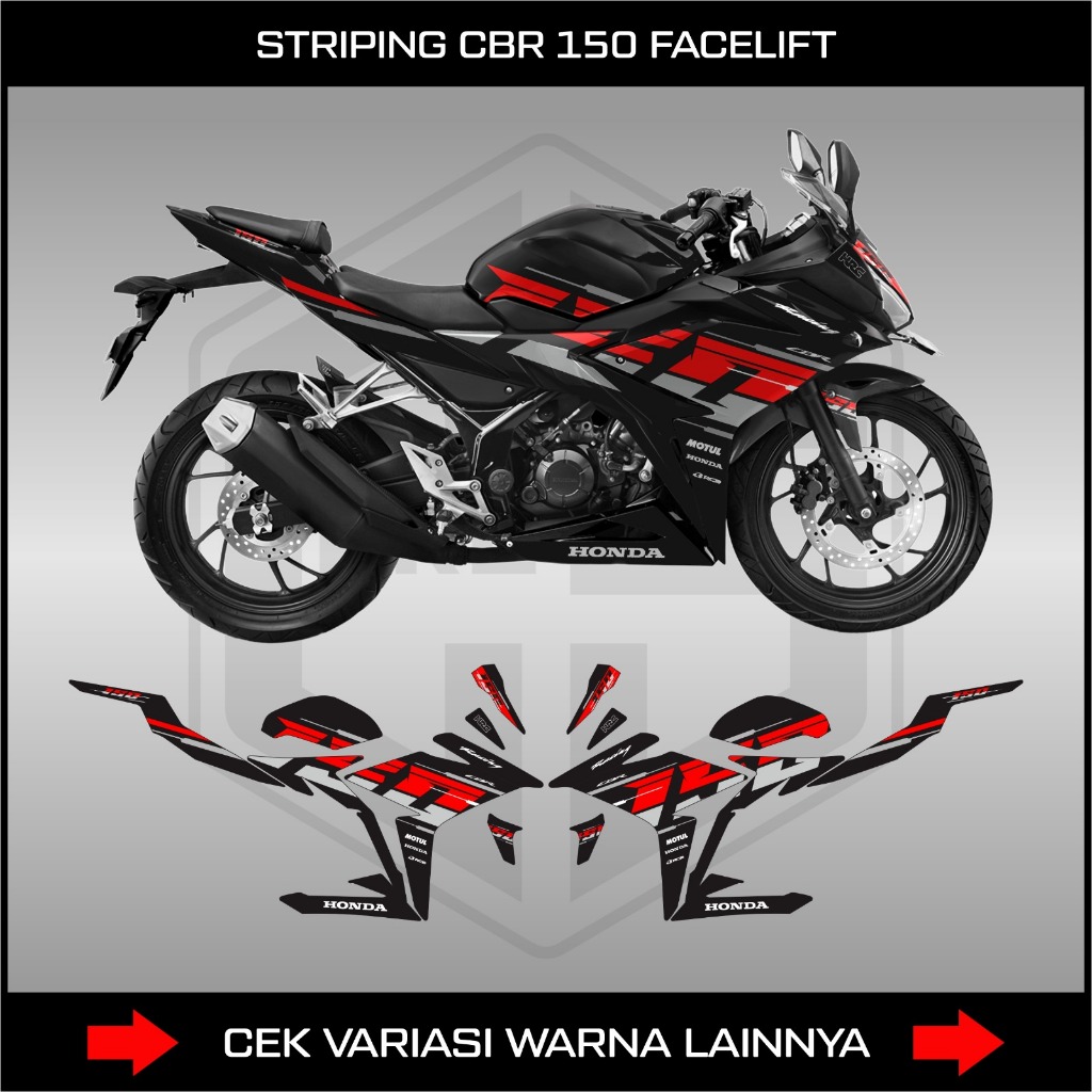 Cbr 150r Facelift Motorcycle Striping Sticker (2016 2020) - Honda ...
