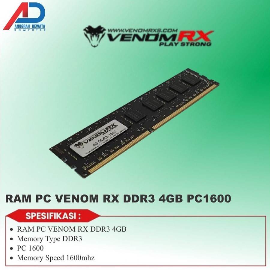 Ram PC LONGDIM VENOM RX DDR3 4GB | Shopee Philippines