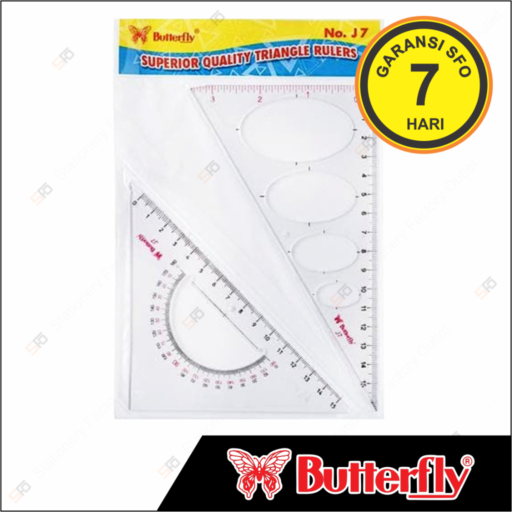 J7 Butterfly Triangle Ruler - SFO Semarang Official | Shopee Philippines