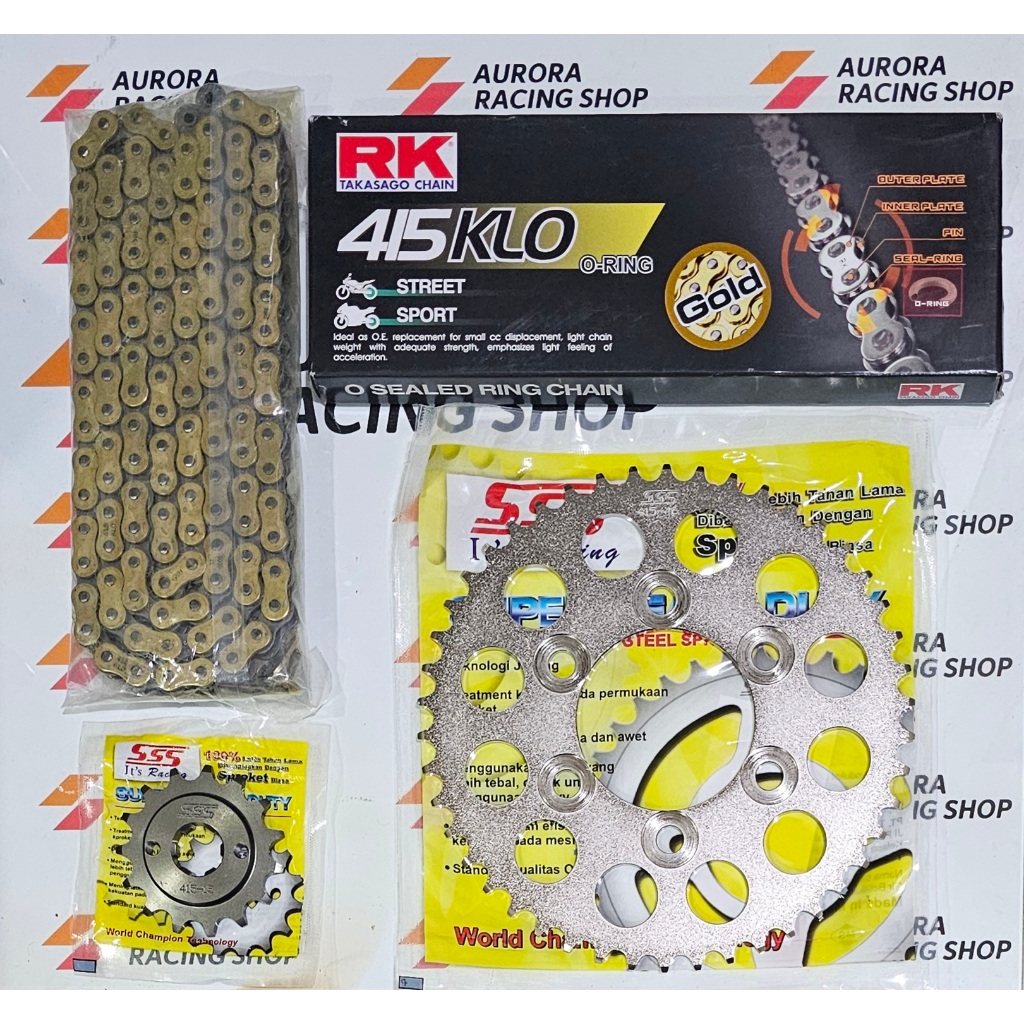 Gear SET SSS 415 HONDA NEW CBR 150 R K45N/K45N/CB 150x (BAUT 6) & Chain