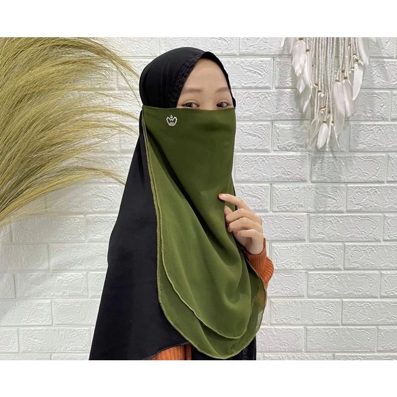 Swarovski Crown Rope Niqab Veil, Cheapest 2-layer Rope Veil, 29 color ...