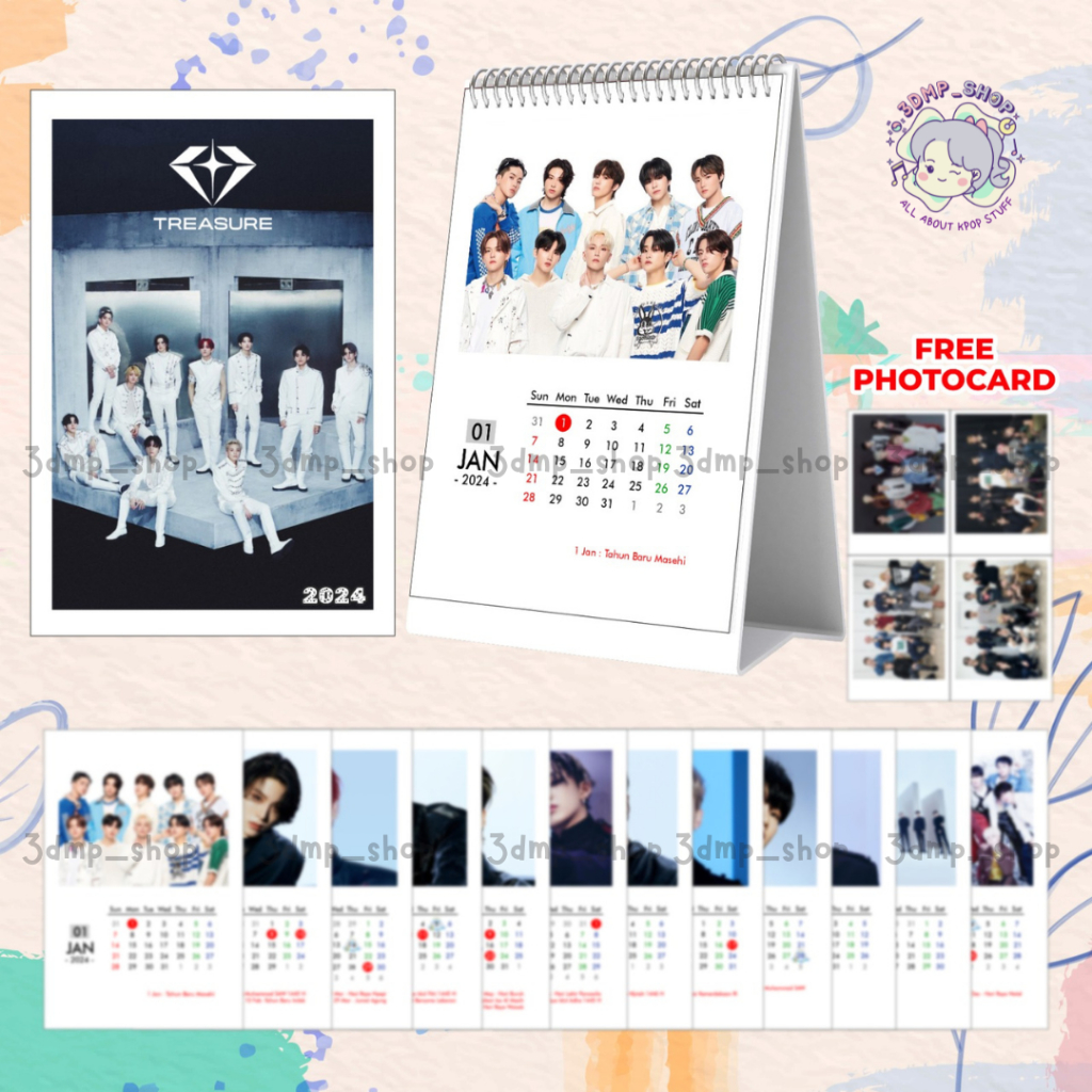 Sitting Calendar 2024 KPOP TREASURE Shopee Philippines