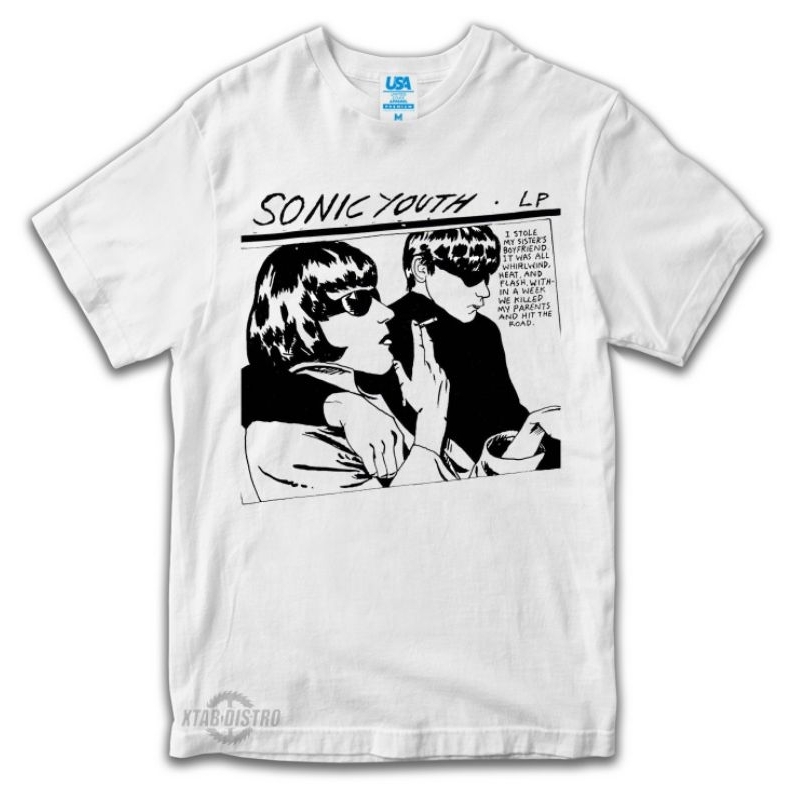 PUTIH Sonic youth T-Shirt White GOO Premium tshirt Sonic youth band T