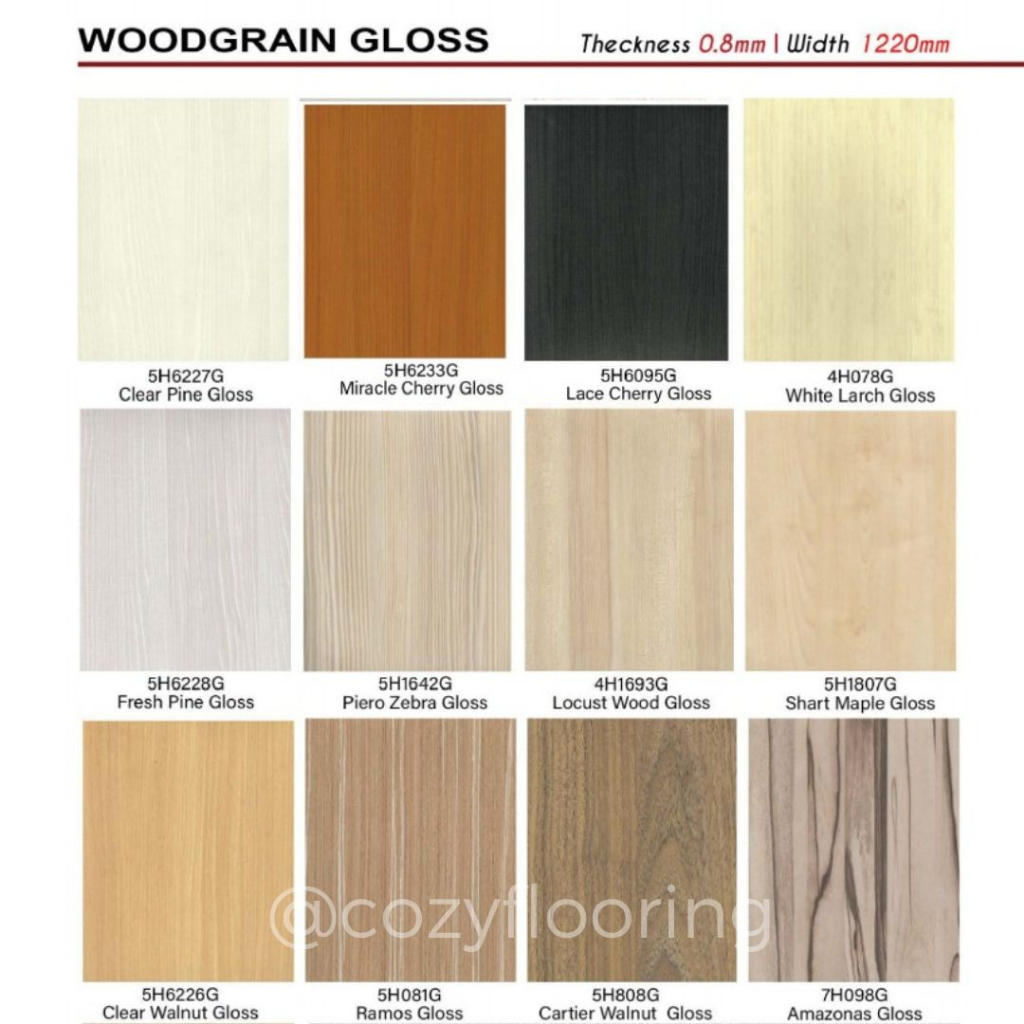 Hpl Woodgrain Gloss Himel I Coating Kitchen Set Etc | Shopee Philippines