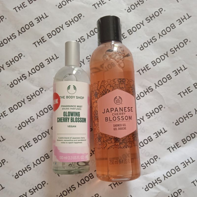 Cherry Blossom the body shop shower gel & bodymist Package Shopee Philippines