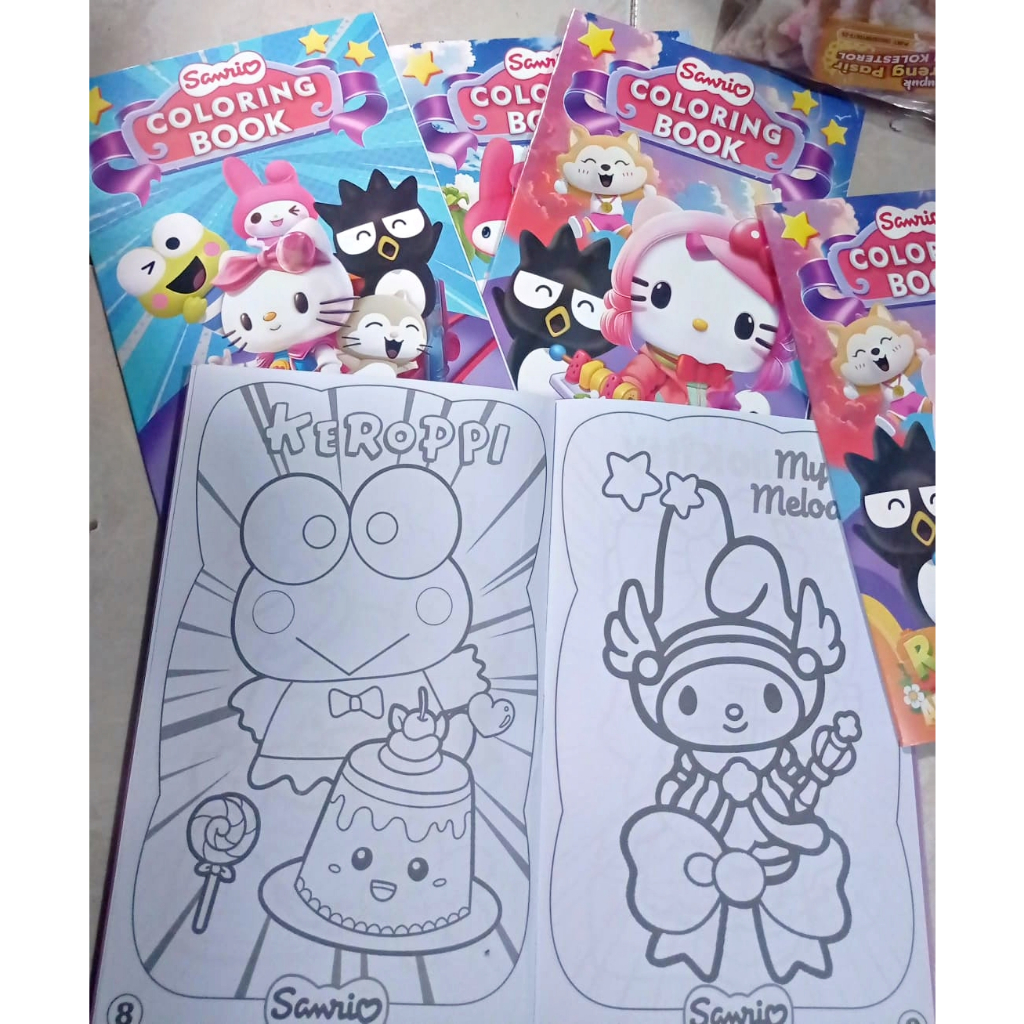 Sanrio Coloring Book Cinnamoroll Purin Kuromi Coloring Book | Shopee ...