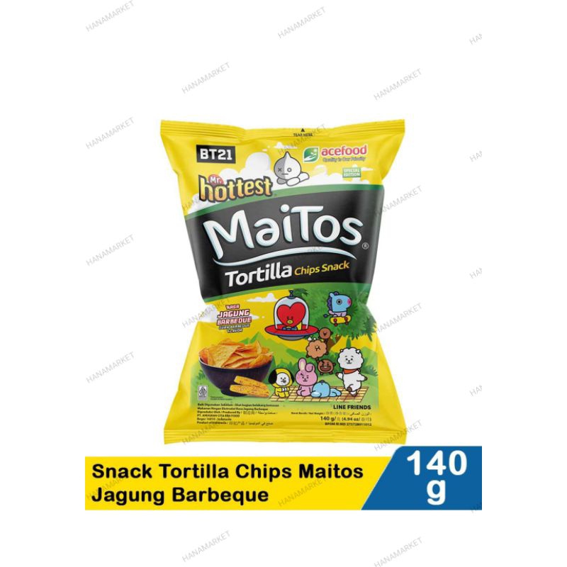 Mr.hottest Maitos Tortilla Chips Snack Balado Barbeque140gr Shopee