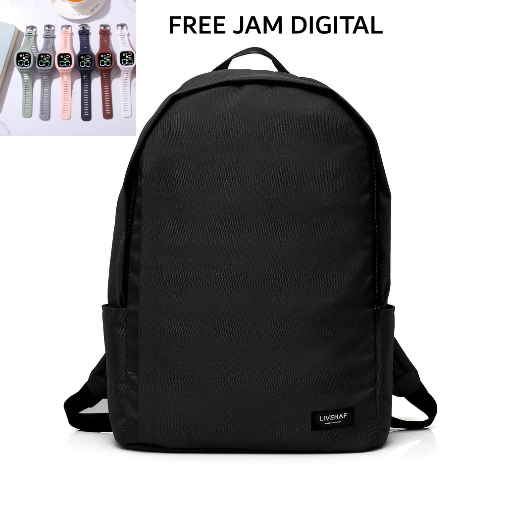 Men's Backpack leptop Canvas Waterproof free digital Clock Box/kl ...