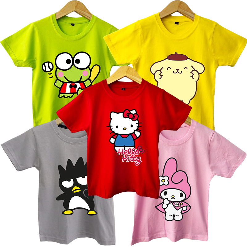 Sanrio Children's T-Shirt (HELLO KITTY, MELODY, POMPOMPURIN, KEROPPI ...