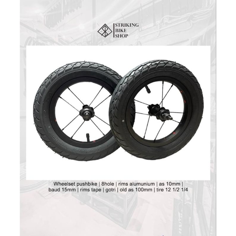 Pushbike WHEELSET BALANCE BIKE Wheels 12 INCH Bicycle Wheels Compa Tires Shopee Philippines