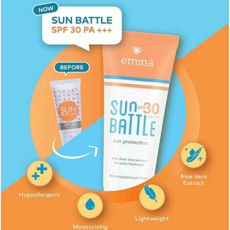 Emina Sun Protection SPF 30 PA+++Face Sun Block (60 mL) Shopee