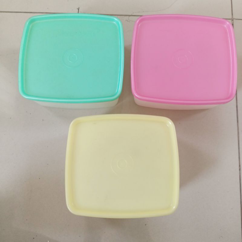 Tupperware square round 500ml 650ml | Shopee Philippines