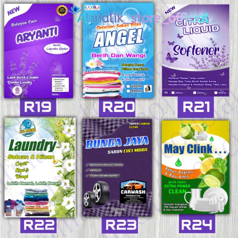 Sticker label Soap Liquid Detergent Car Washing Soap Motorcycle