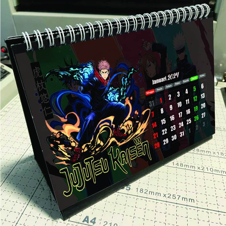 Desk Calendar Sitting Desk Calendar Desk Calendar Anime Jujutsu Kaisen