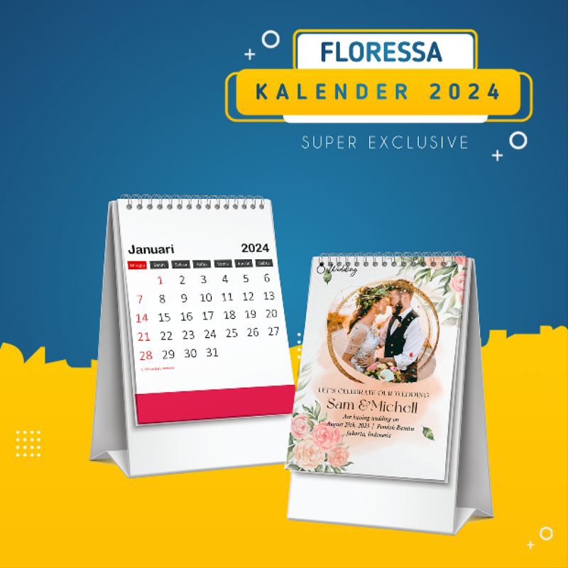 Calendar 2024 A7 CUSTOM 2024 Calendar SOUVENIR Desk Calendar Shopee