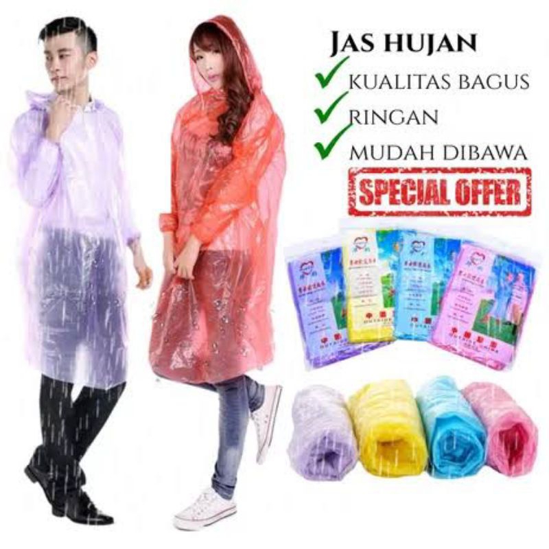 WINPU - Plastic Poncho Raincoat Plastic Poncho/ Plastic Raincoat PKV 01 ...