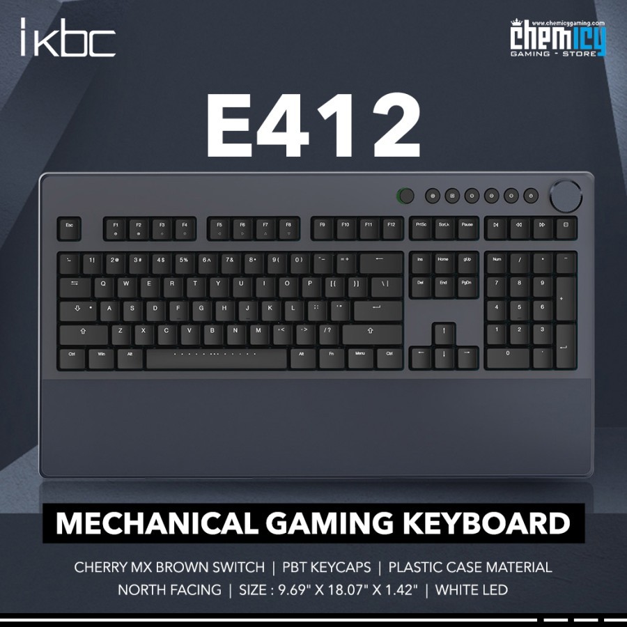 IKBC Table E412 White LED Backlit Fullsize Mechanical Keyboard | Shopee ...