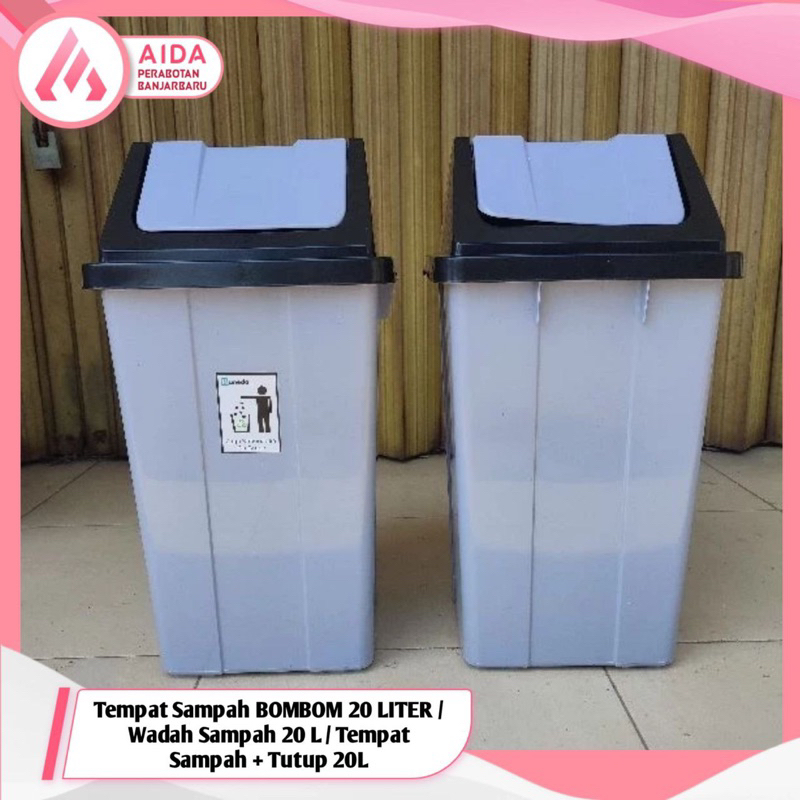Bombom 20 LITER Trash Can/20L Garbage Container/Trash Can+20 LITER Lid