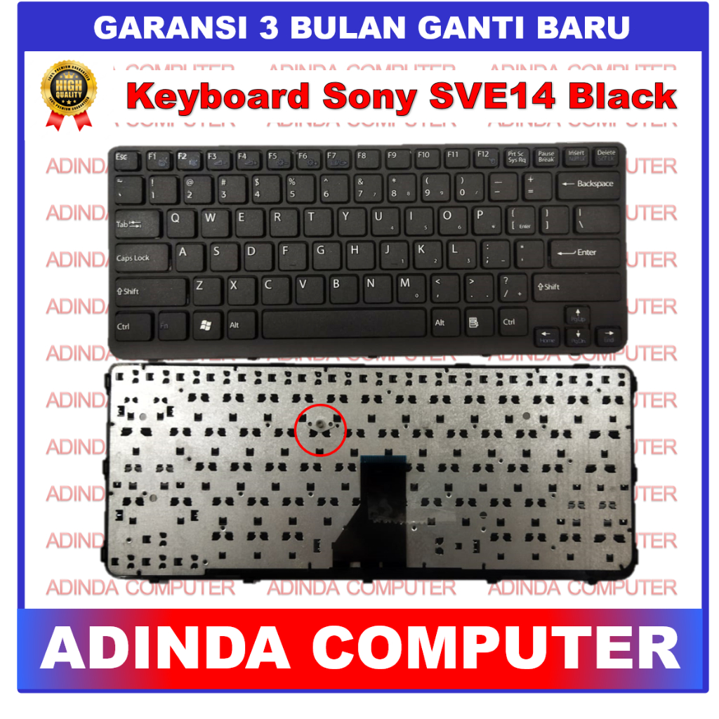 Sony Vaio Keyboard SVE14 SVE141C11L SVE141D11L SVE141J11W Black ...