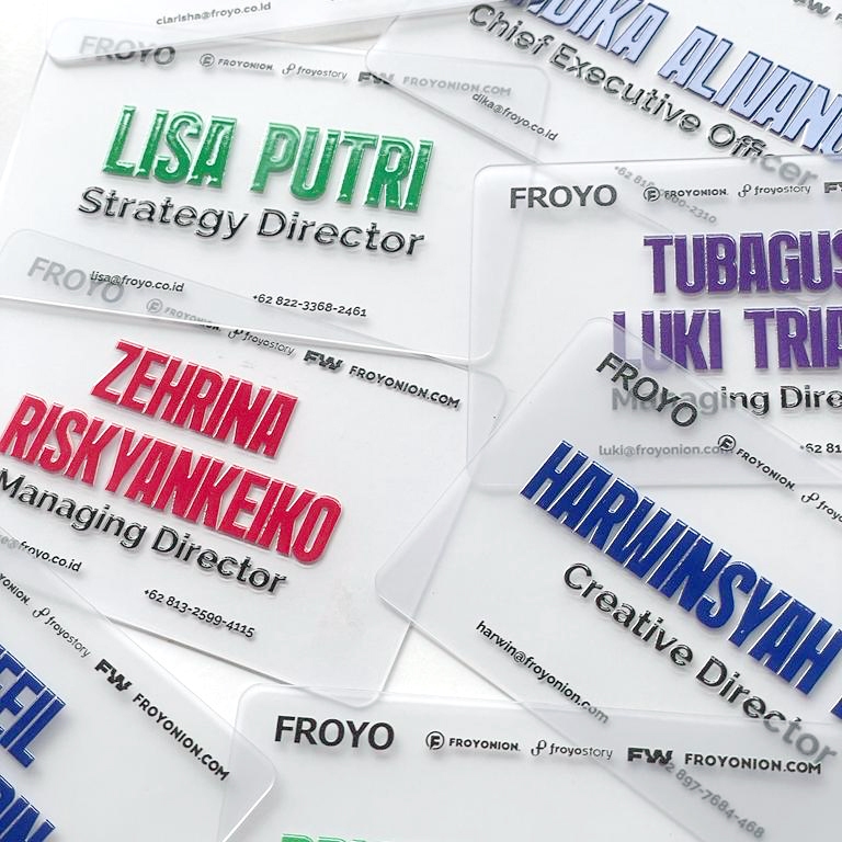 Transparent Glossy spot ID Card Name Card CUSTOM Transparent Shopee