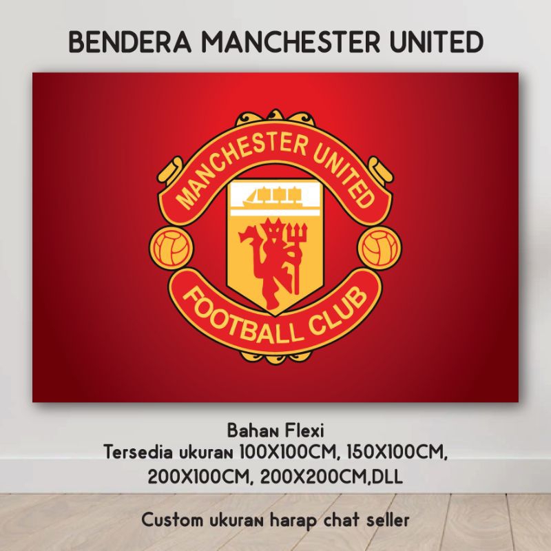 Manchester UNITED Flag WALLPAPER Room Decoration Wall Mount BACKDROP BACKGROUND BANNER Ball