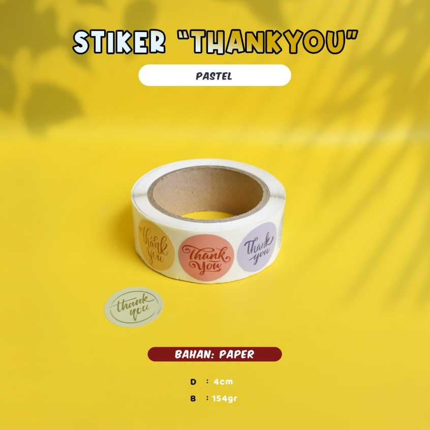 Thankyou Stickers - Enjoy Stickers - Thank You Stickers - Color - Kraft ...