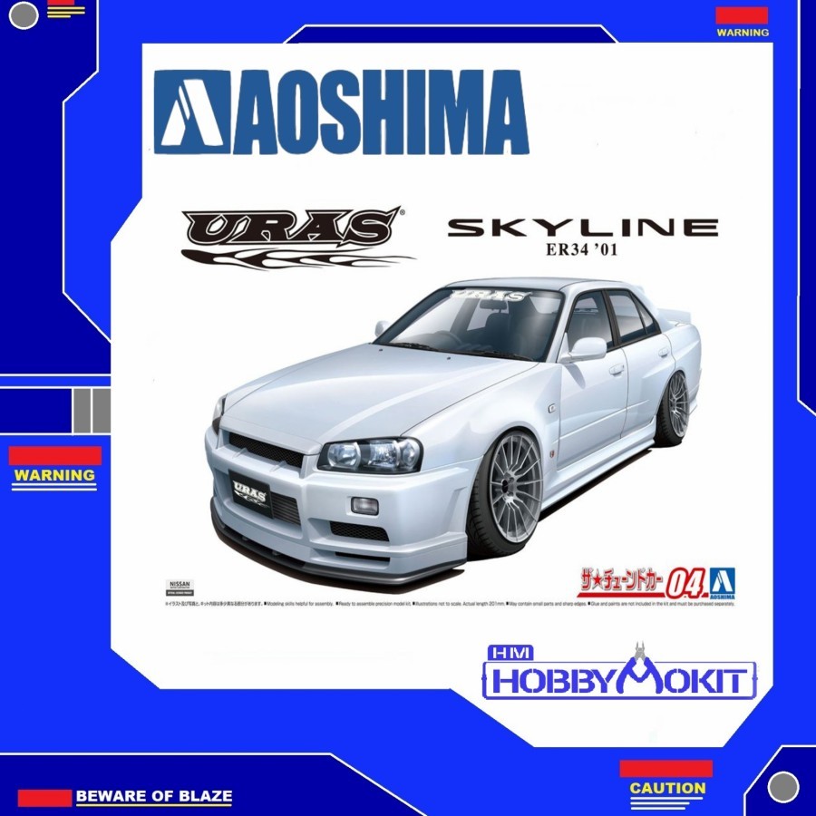 Aoshima 124 Uras Er34 Skyline Type R 01 Nissan 4 Shopee Philippines