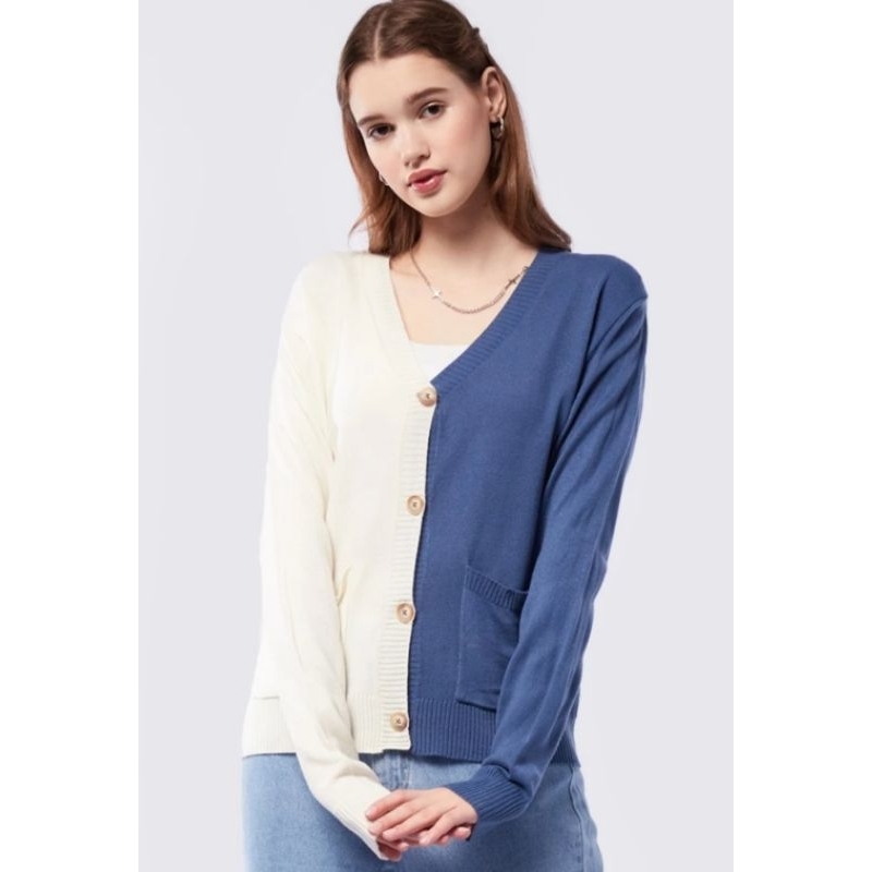 Slouchy cardigan Colorbox lt blue(ORI) | Shopee Philippines