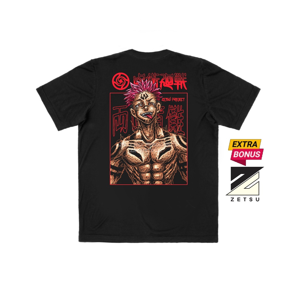 Zetsu Project - Sukuna | Tshirt Jujutsu Kaisen Combed 24s | Shopee ...