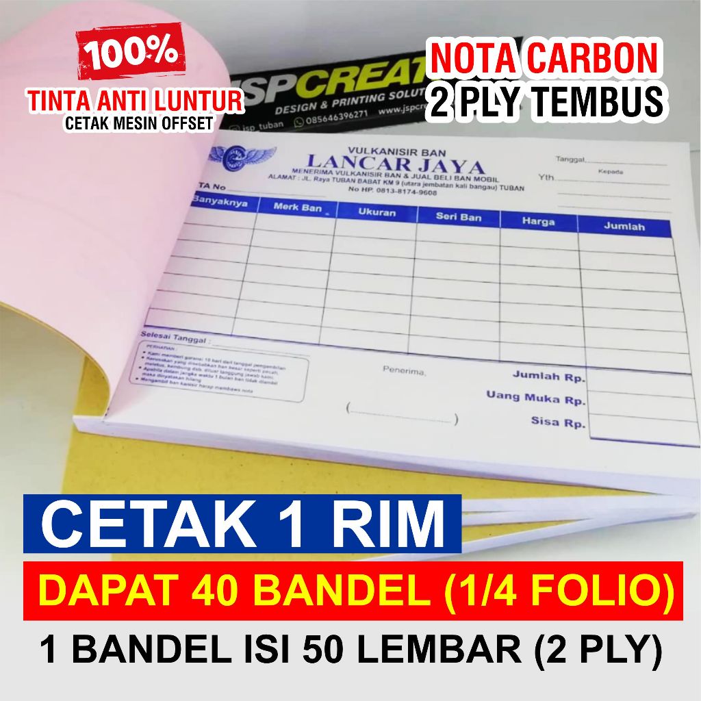 Print 1RIM CUSTOM 2PLY NOTES (TRANS) ANTI-FADE, FOR SHOP NOTES, OLSHOP ...