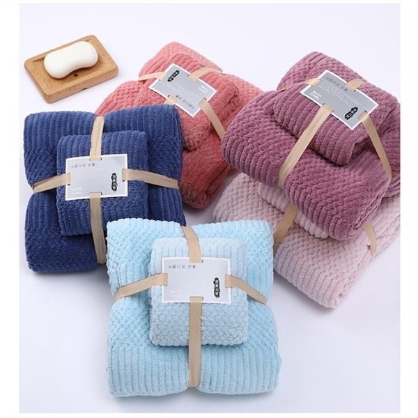 (TOKO_RICI) Korean Towel Set 2in1 Bath And Face Towel Adult Bath Towel ...