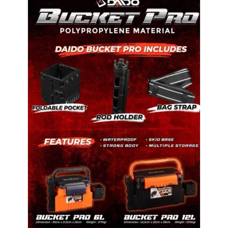 Daido BUCKET PRO 6L 12l/DAIDO TAKCLE BOX | Shopee Philippines