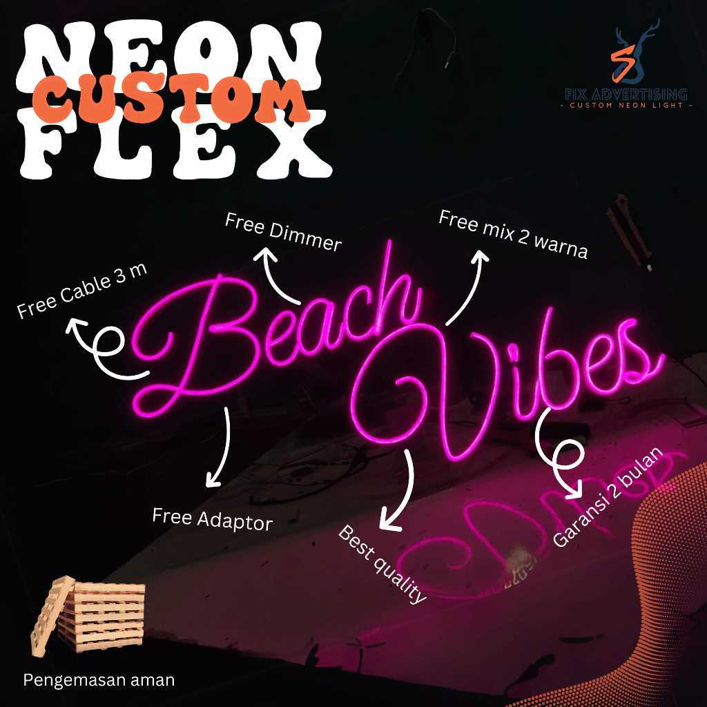 Neon flex custom 7-letter Name free Adapter And laser cutting | Shopee ...
