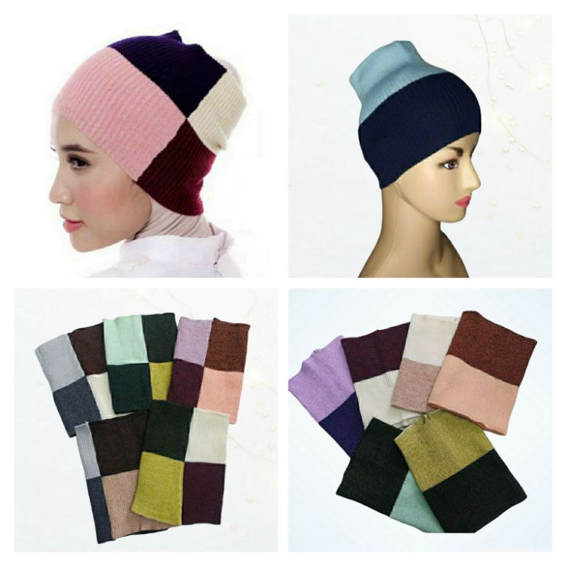 Ciput knitted bandana ciput 2 colors and 4 colors Daleman Random ...
