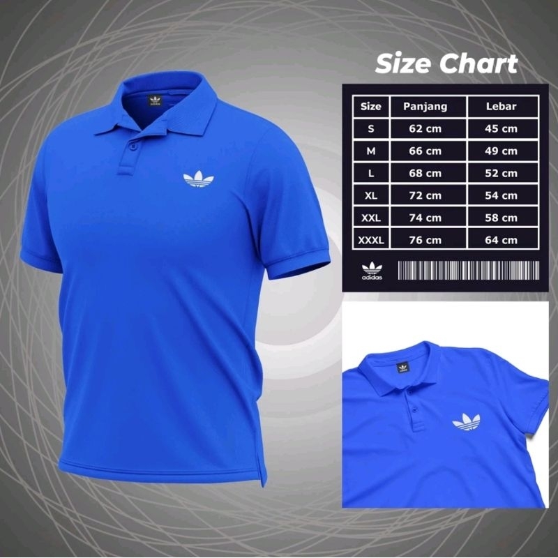 Adidas polo t shirt best sale size chart