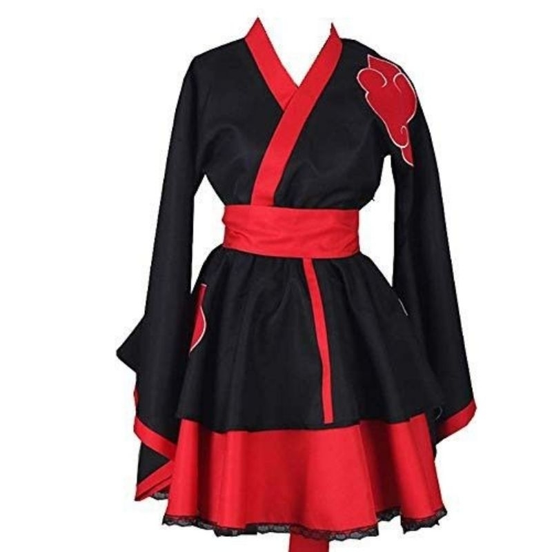 Boutique Rindu Kimono Akatsuki Naruto Cosplay Costume Dress Naruto