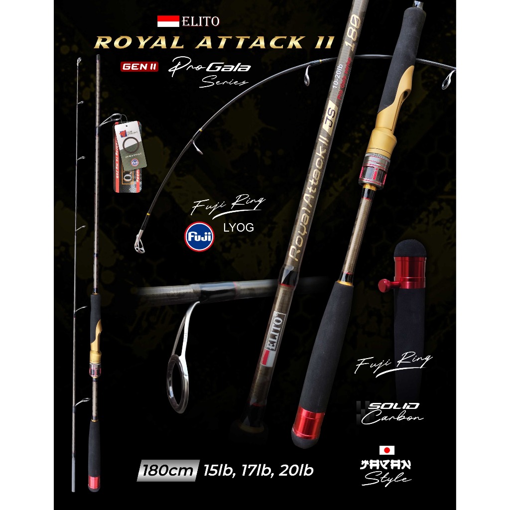 Fishing Rod Elito Royal Attack Gen II Pro Gala Series 165CM-180CM Full ...