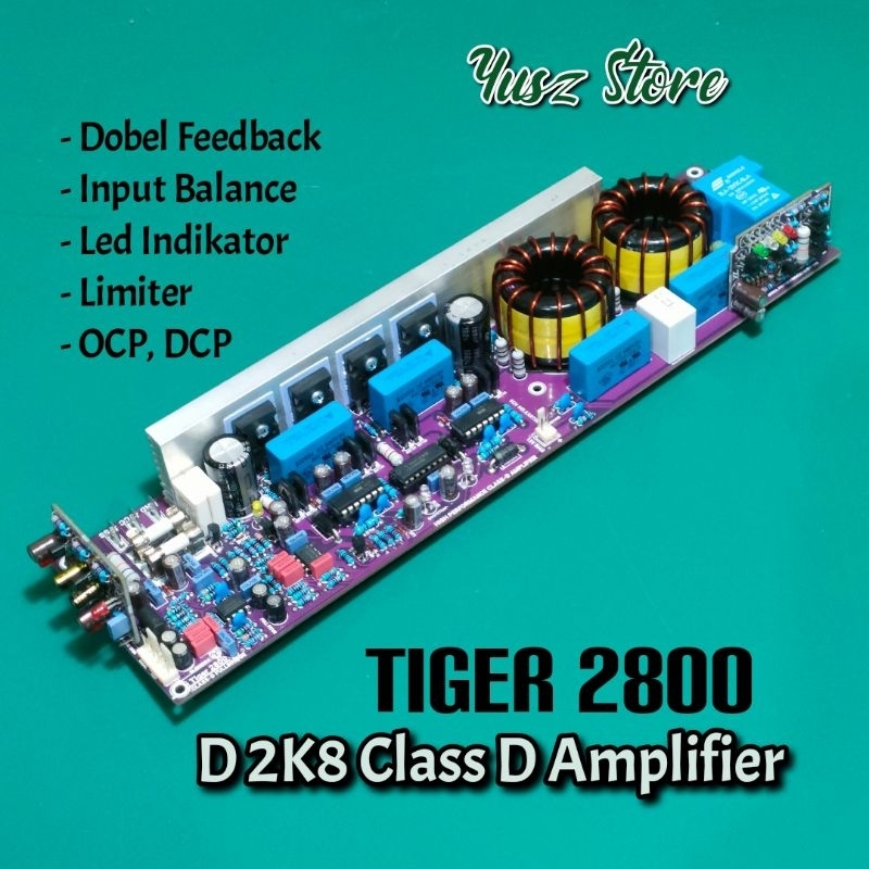 Kit Class D Tiger 2800 D2K8 Fullbridge Power Amplifier 2800w | Shopee
