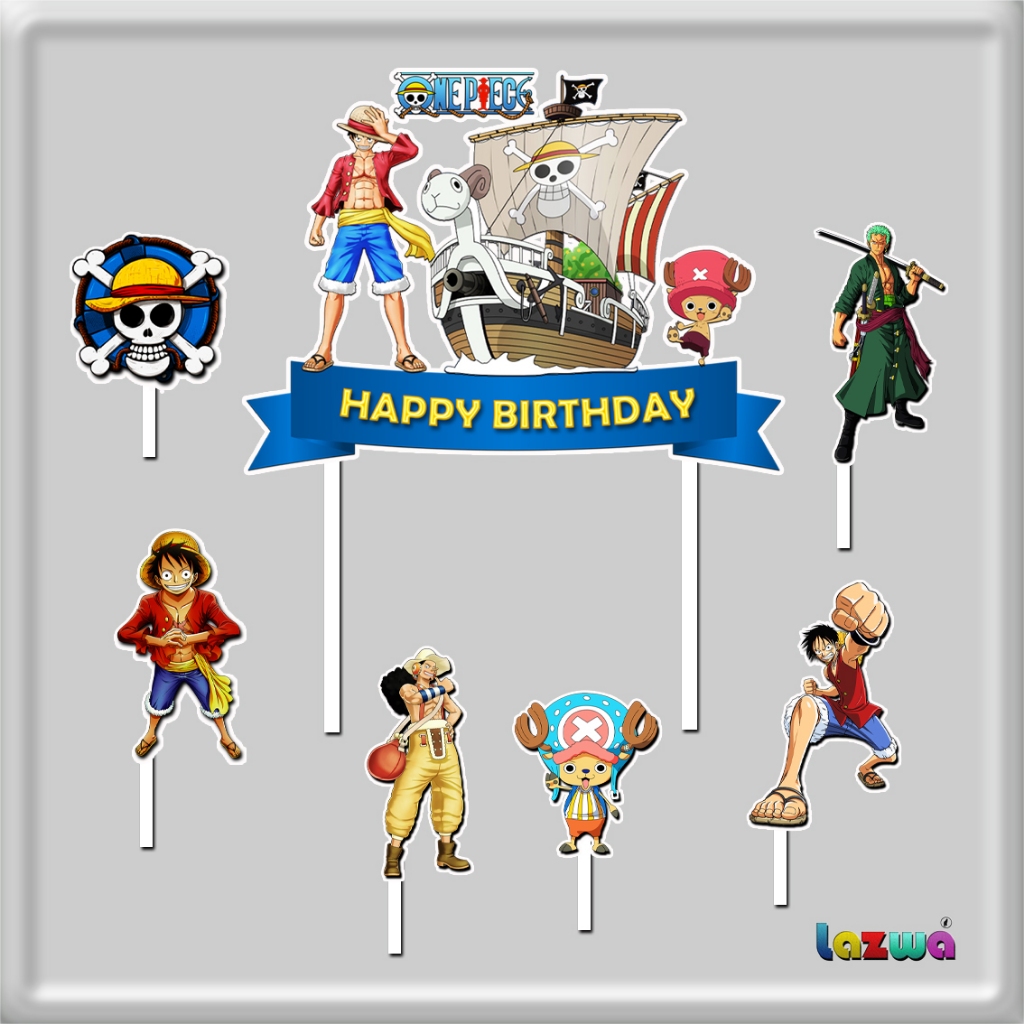 One piece cake Topper cake &amp; Bouquet Decoration | Shopee Philippines