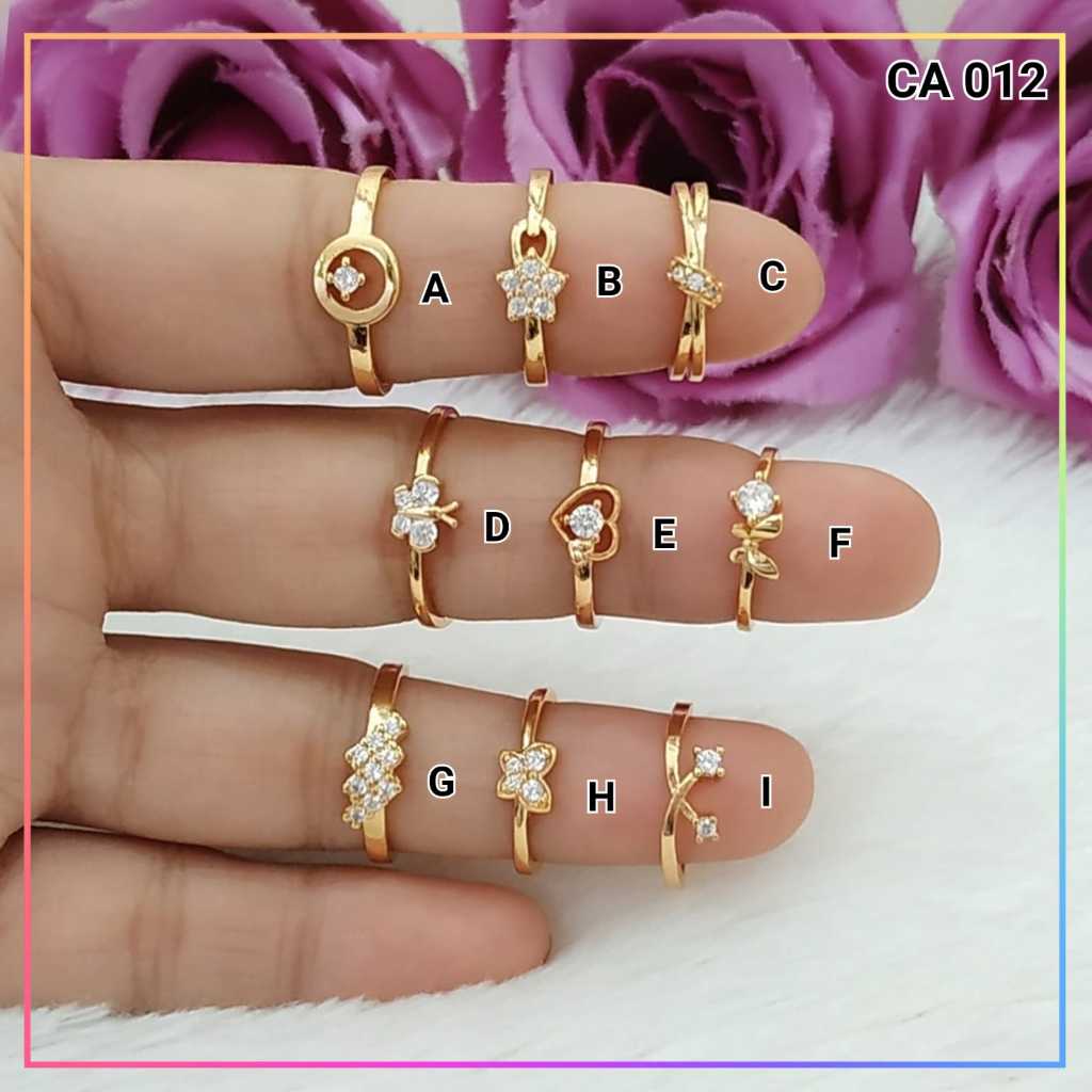 Children's Ring Listing Ring Flexible Gem Gold Plated Jewelry CA 012 ...