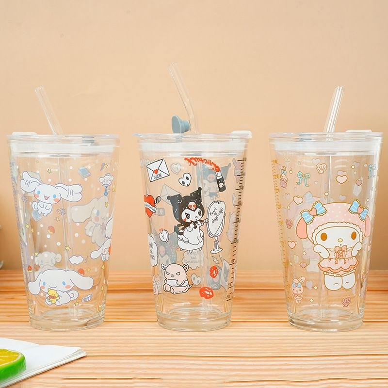 Dp3876 Sanrio Glass Tumbler Measuring Cup Anti-Spill Glass Kuromi ...