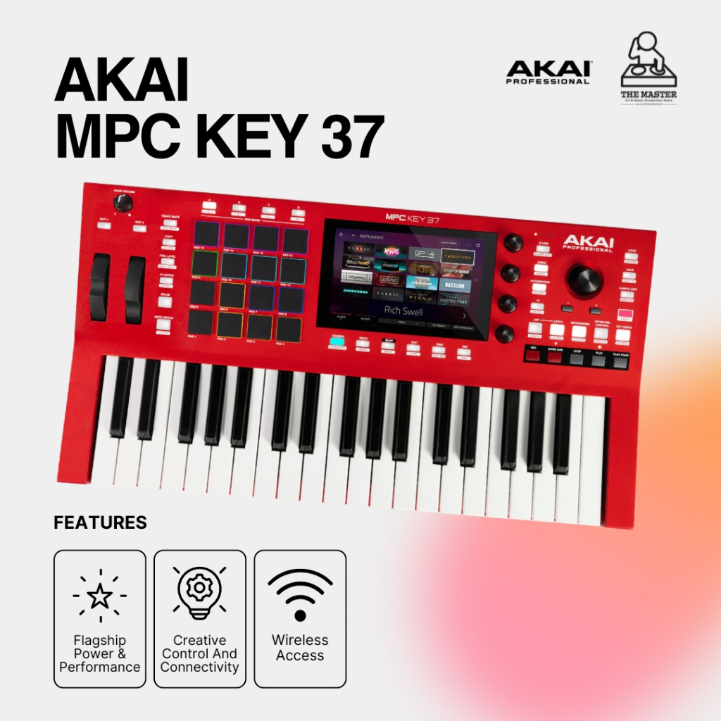 Akai MPC Key 37 Standalone Keyboard Workstation with Sampler and