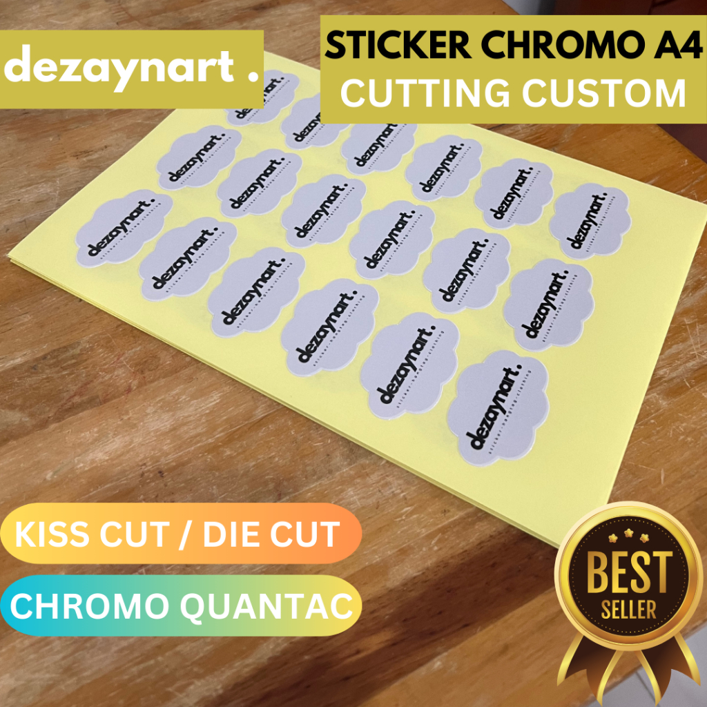Print A4+ Cloud Kiss Cut & Die Cut Chromo Quantac Label Stickers ...