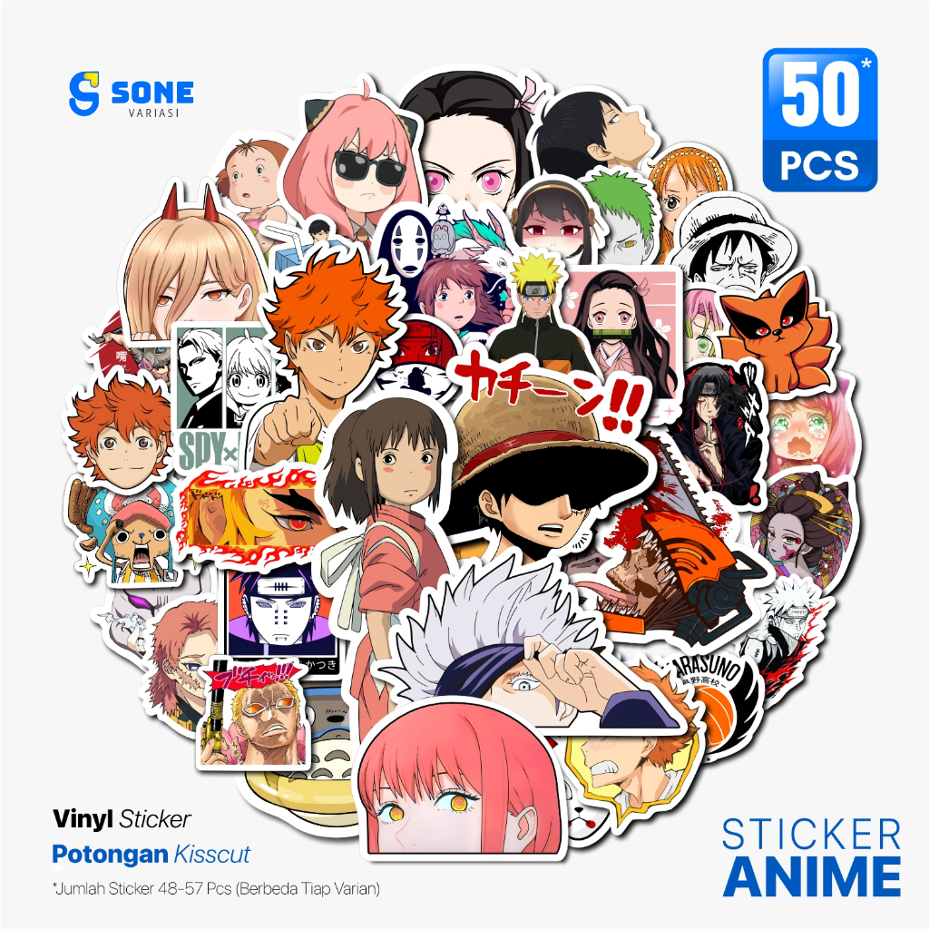 Anime Stickers Paper Vinyl Waterproof Sticker Pack Decor Phone Casing ...