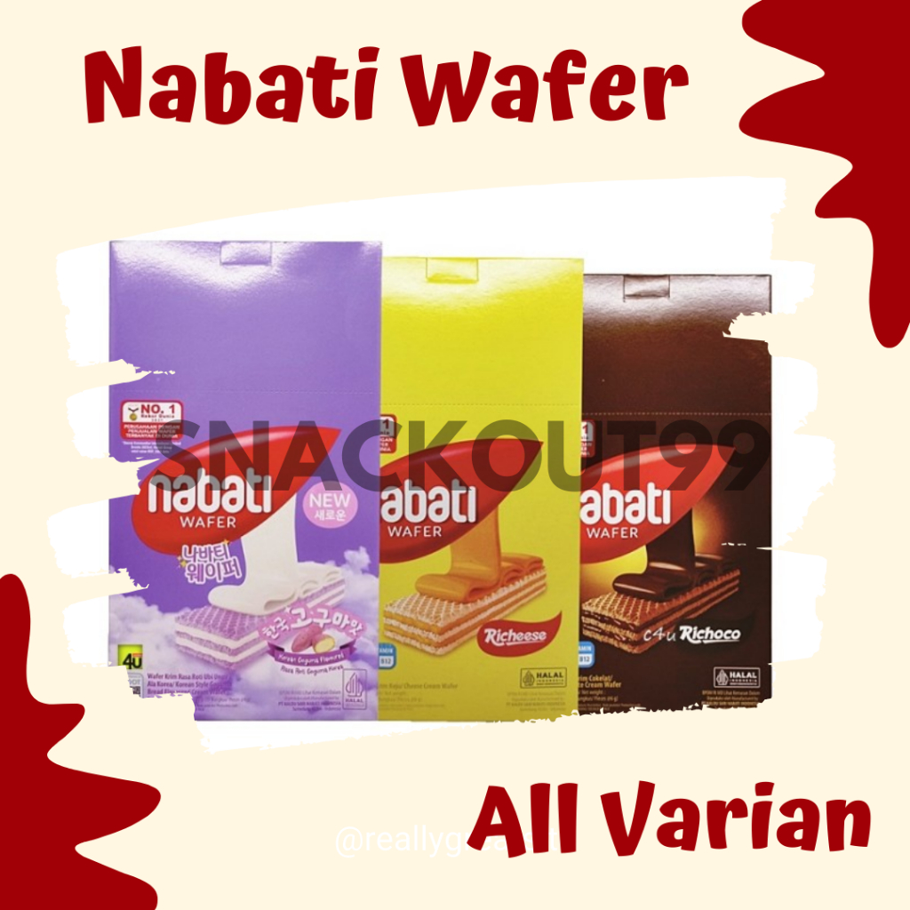 Richeese Nabati Wafer Box All Variants 7 grams x 20 pcs | Shopee ...