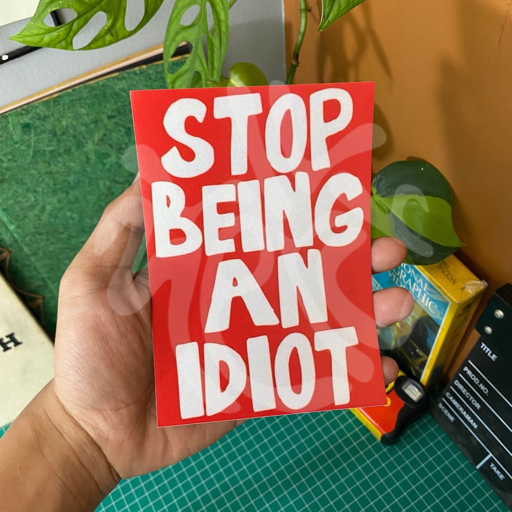 HP Stop being an idiot stickers / poster stickers / aesthetic stickers ...