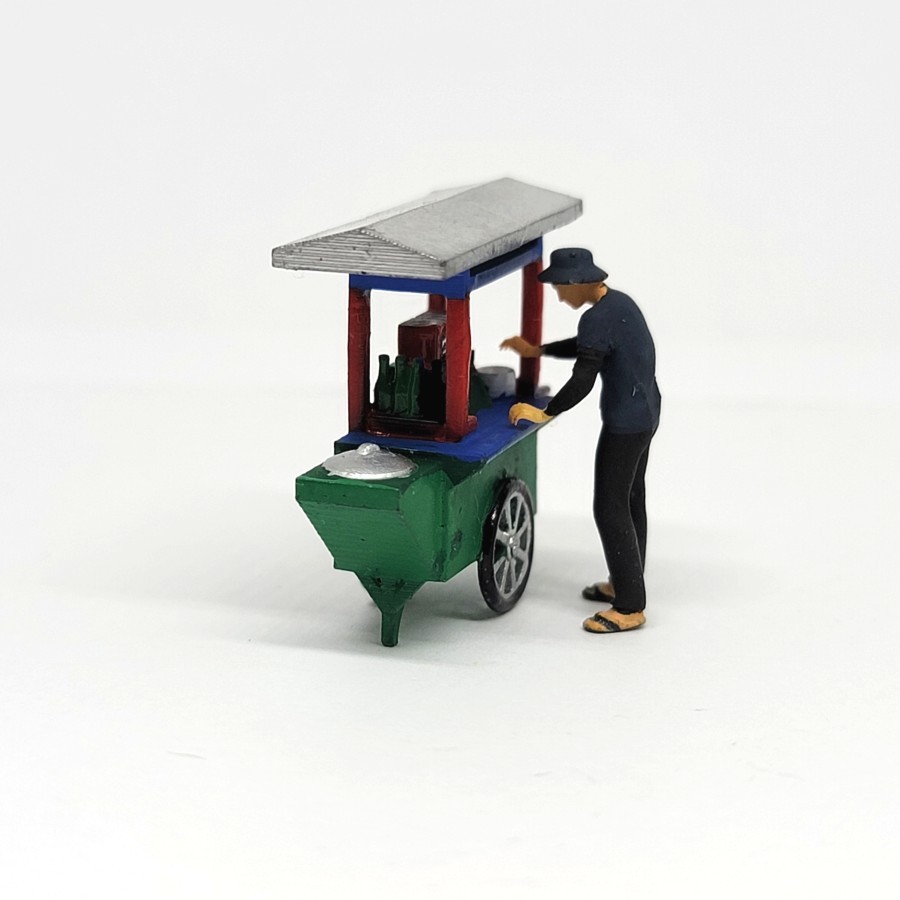 Figure Mammong cart cart cart 1-64 scale miniature diorama - painted ...